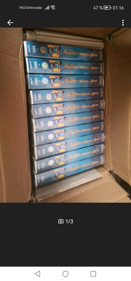 10 Aladdin vhs Kassetten orginal eingeschweißt in Schönefeld