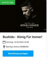 Bushido Tickets Hamburg Niedersachsen - Göttingen Vorschau
