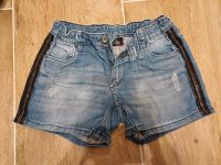 Jeansshort mit Glitzerrand, Usedlook, dunkelblau/schwarz, Mädchen Bayern - Waldkraiburg Vorschau