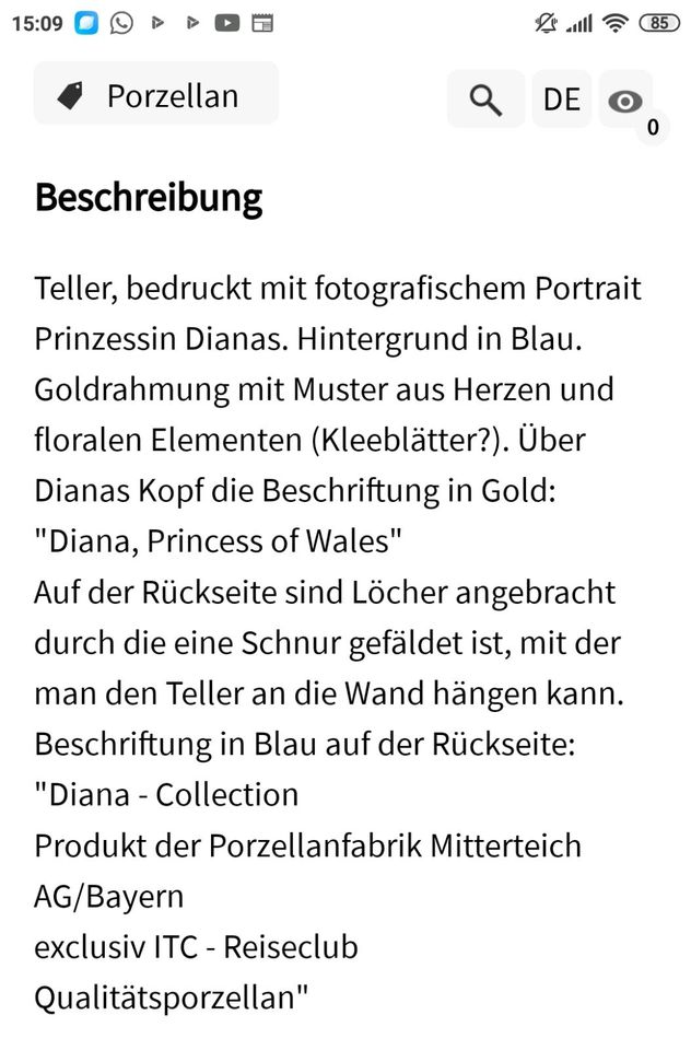Diana, Princess of Wales in Bamberg