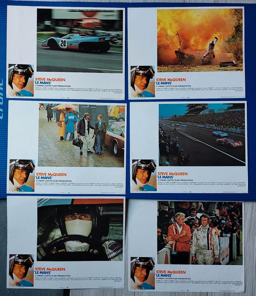 STEVE MCQUEEN ORIGINAL LE MANS AUSHANGFOTOS 1971 Erstauflage in Saarbrücken