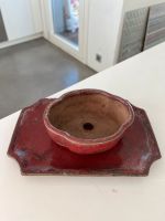 Bonsai Schale Keramik Japan Handgemacht Topf mit Teller Rot Grün Baden-Württemberg - Ostfildern Vorschau