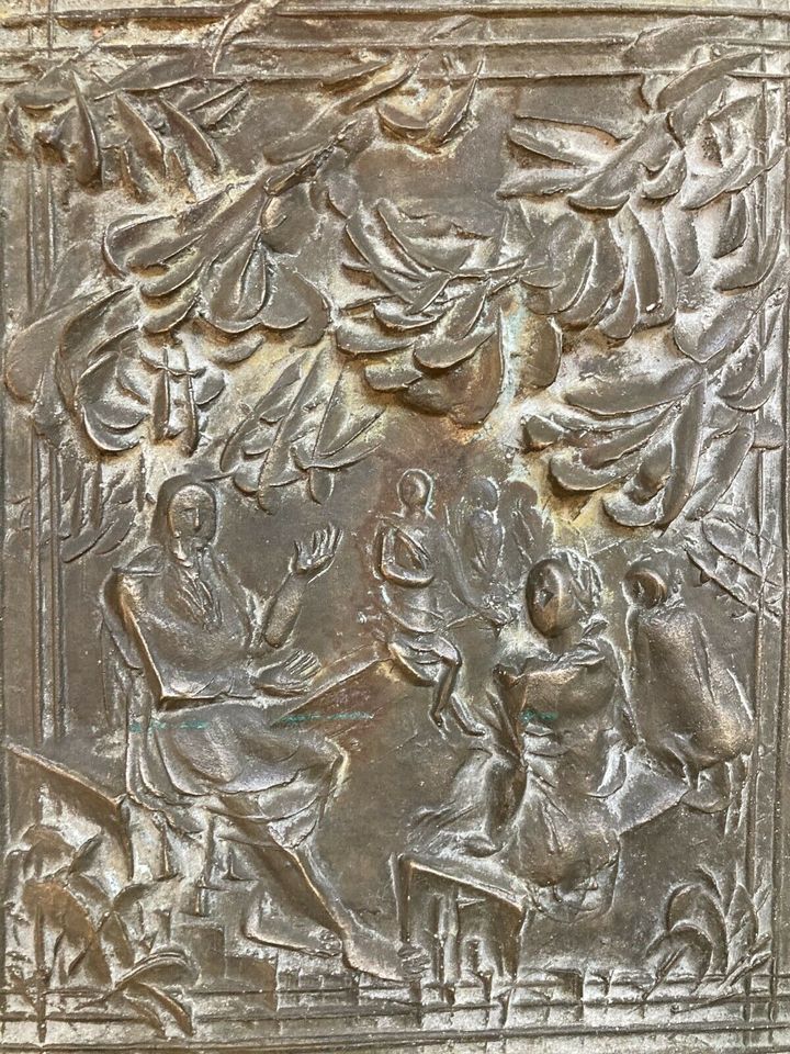 Relief Bronze Platte Der Lehrer in Bonn