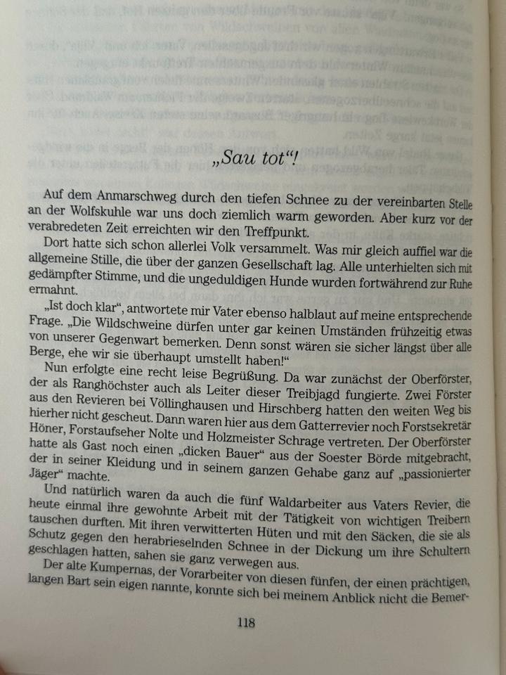Heinz Wittkamp Damals im Forsthaus Grüne Hoffnung Jagd Buch in Hamburg
