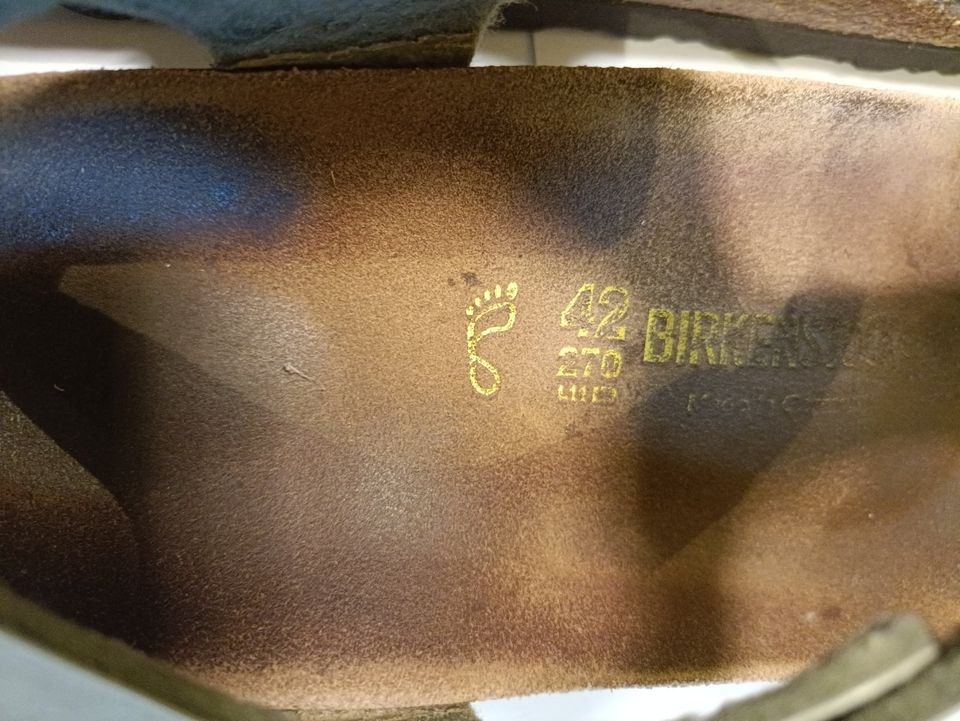 Birkenstock Kairo Gr. 42 Khaki Normale Weite Zehentrenner Sandale in Landsberg (Lech)