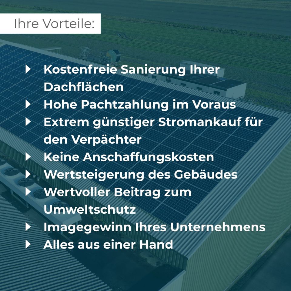 Dachflächen in Schleswig-Holstein ab 1.000 m² zur Pacht gesucht! in Weddelbrook