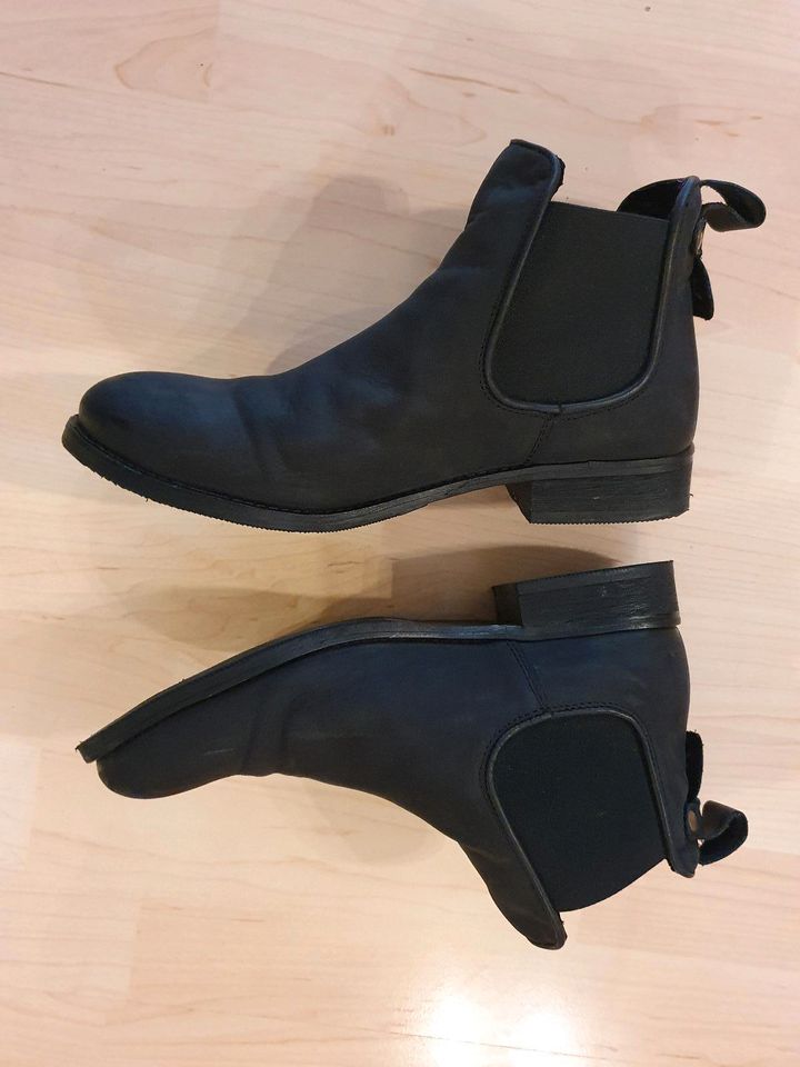 Cox Chelsea Boots Stiefeletten schwarz ungefiltert Echtleder in Stuttgart