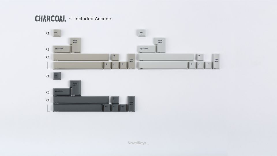 NovelKeys Cherry Charcoal PBT Dyesub Keycaps in München