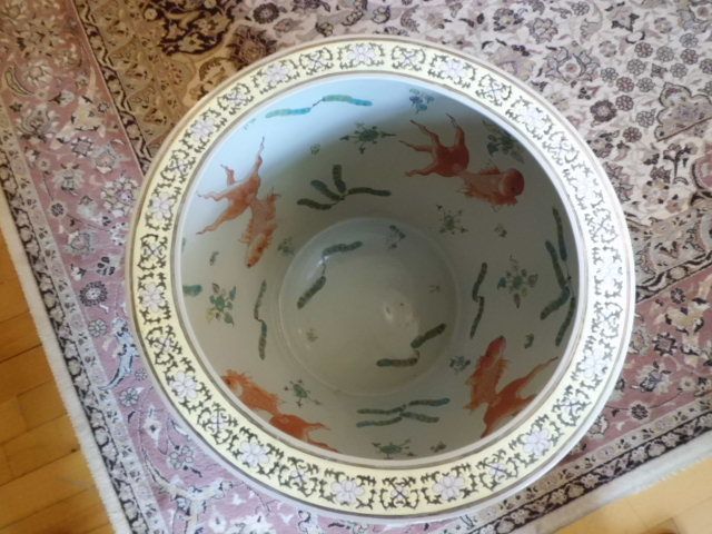 Vintage Fish Bowl mit Drachenmotiven in Mülheim (Ruhr)