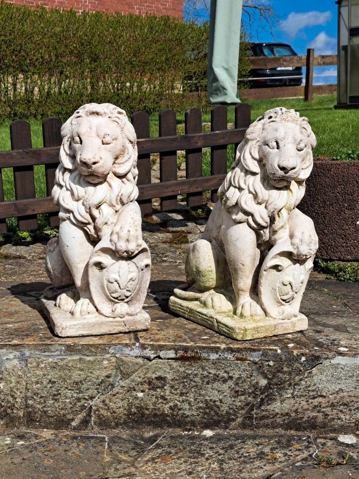 Löwen Stein Gartenfiguren in Steinfeld