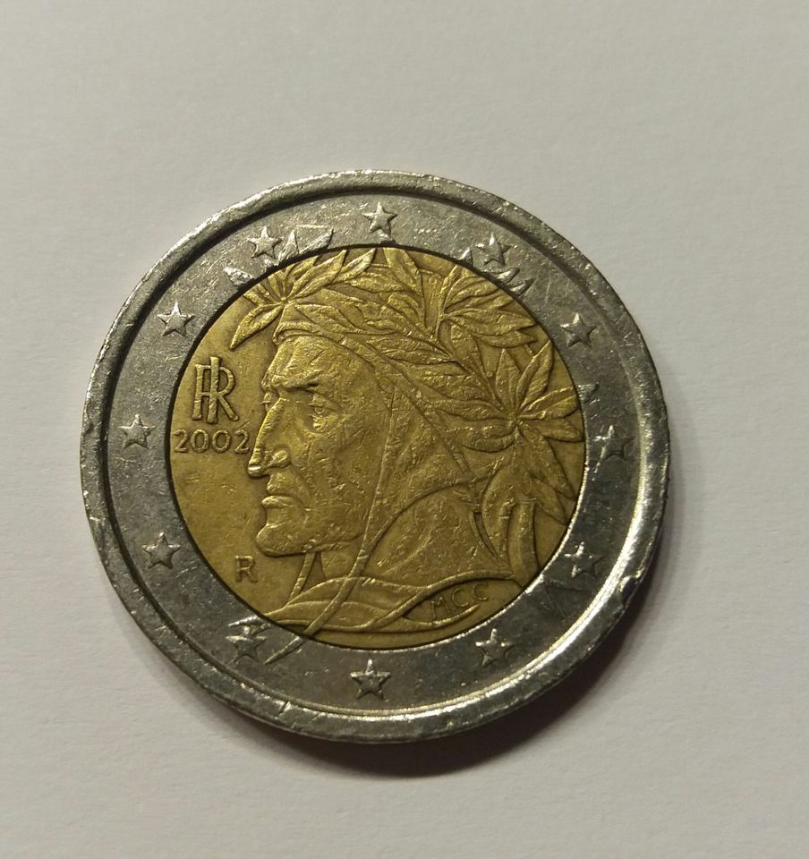 2 Euro Münze (STERN) Italien 2002 in Zossen