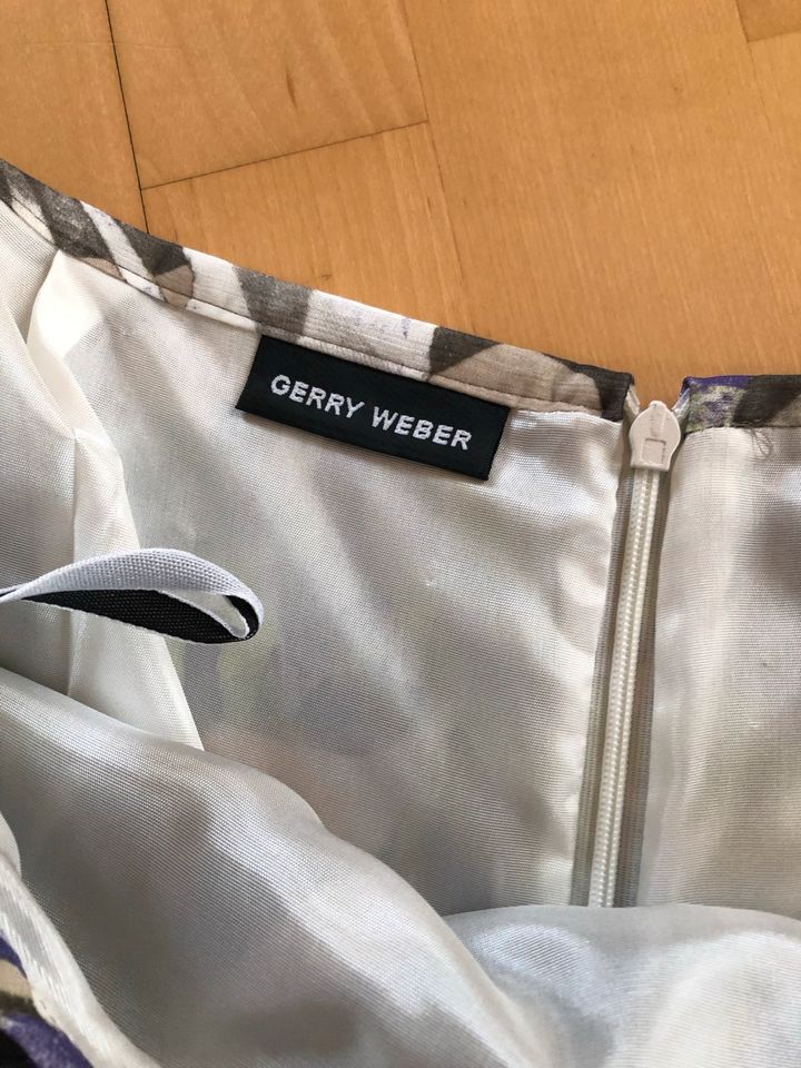 Gerry Weber Rock Chiffon gefüttert Gr. 42 Lila Schwarz Grün Midi in Duderstadt