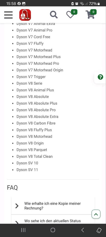 Filter Set für Dyson in Leichlingen