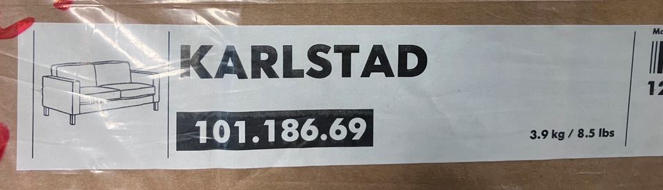 NEU Ikea Karlstad Bezug 2er-Sofa Stoff hellblau 101.186.69 in Ransbach-Baumbach