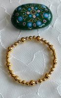 Goldfarbenes Armband Perlen Schmuck Geschenk für Mama Berlin - Spandau Vorschau