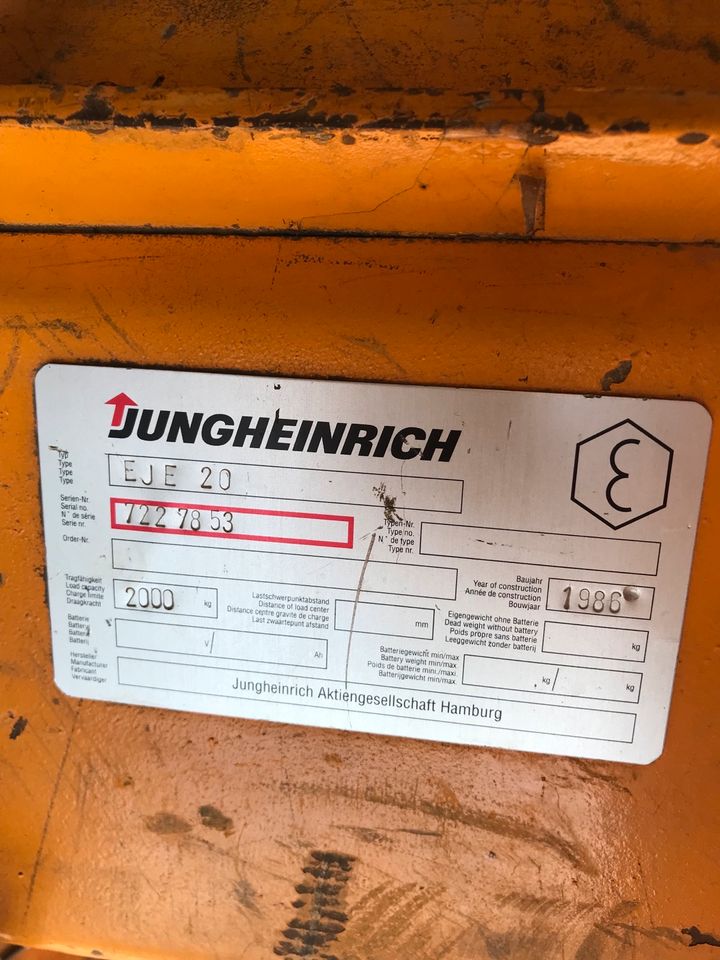 JUNGHEINRICH EJE 20 Hubameise Ameise bis 2000kg in Olfen