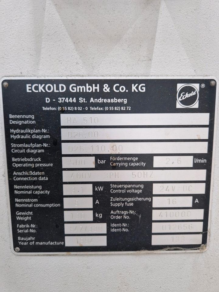 Eckold HA 510 Hydraulikaggregat in Schopfheim