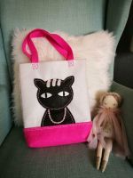 Tolle große Filz Tasche 3D Katze mit Perlenkette Sachsen-Anhalt - Weißenfels Vorschau