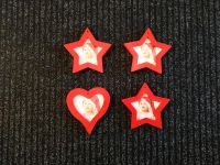 4 Bilderrahmen rot sehr dekorativ als Herz & Stern. Top Zustand Pankow - Prenzlauer Berg Vorschau