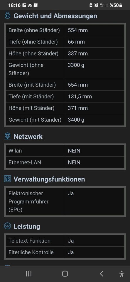 STRONG SRT 24HY1003W FERNSEHEN in Bad Vilbel