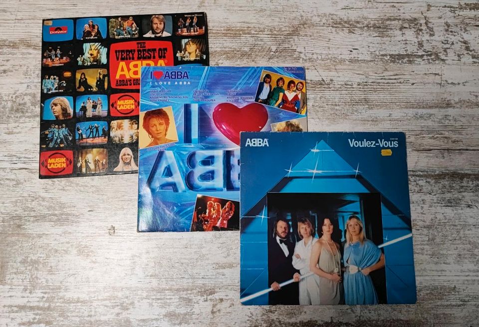 3er Set Vinyl Schallplatten ABBA Basteln in Hohenstein-Ernstthal