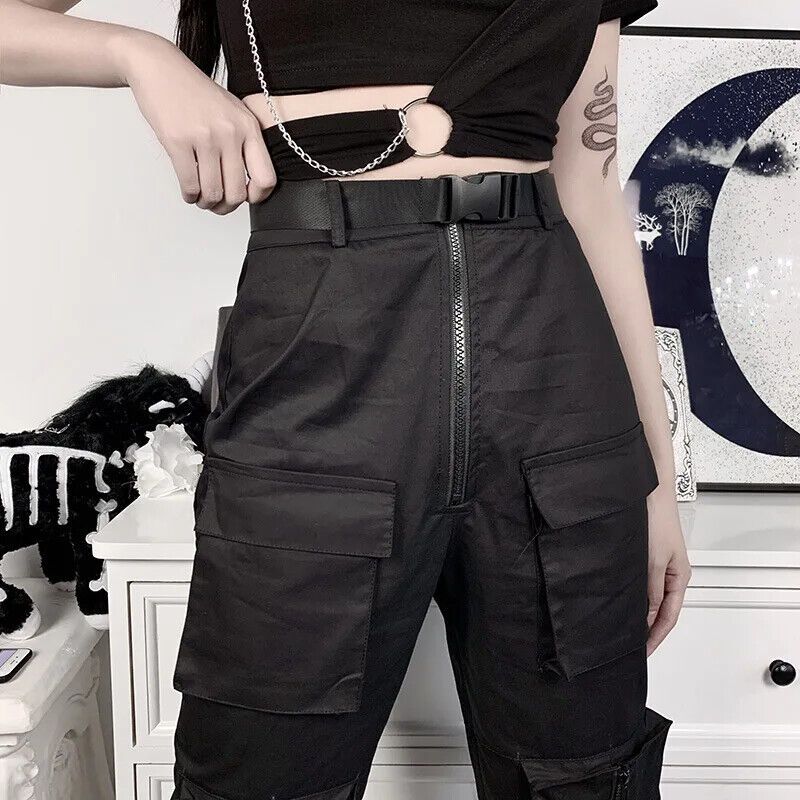 Women Techwear Pant Hose Hosen Tech Wear Rave Club Wear Techno in Stuttgart