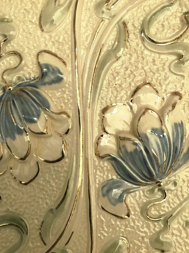 Ofenkachel, Original Ernst Teichert Meissen, Jugendstil um 1900 in Berlin