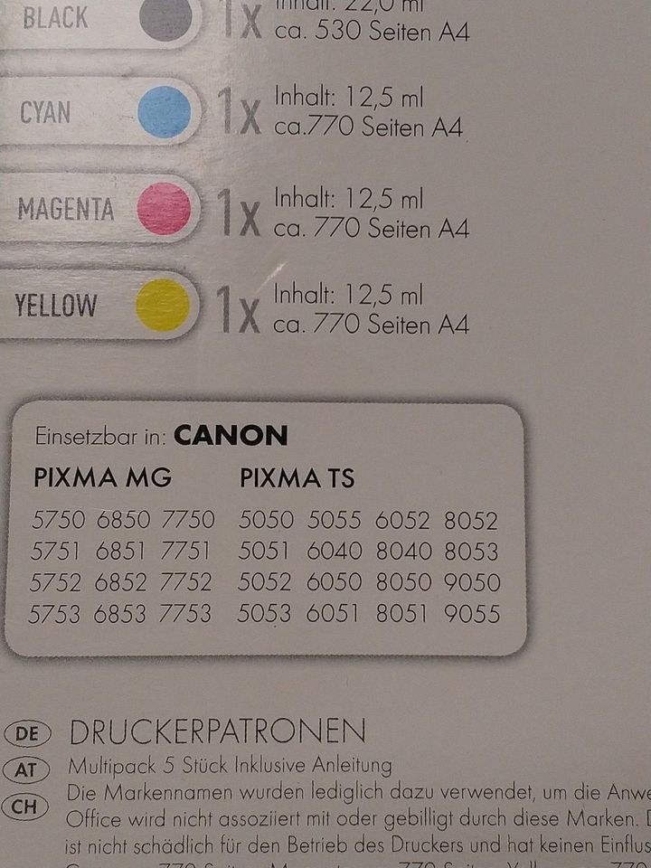 #158 - Druckerpatronen Canon Pixma MG/ TS 1 Set= C570/C571XL in Wiehe