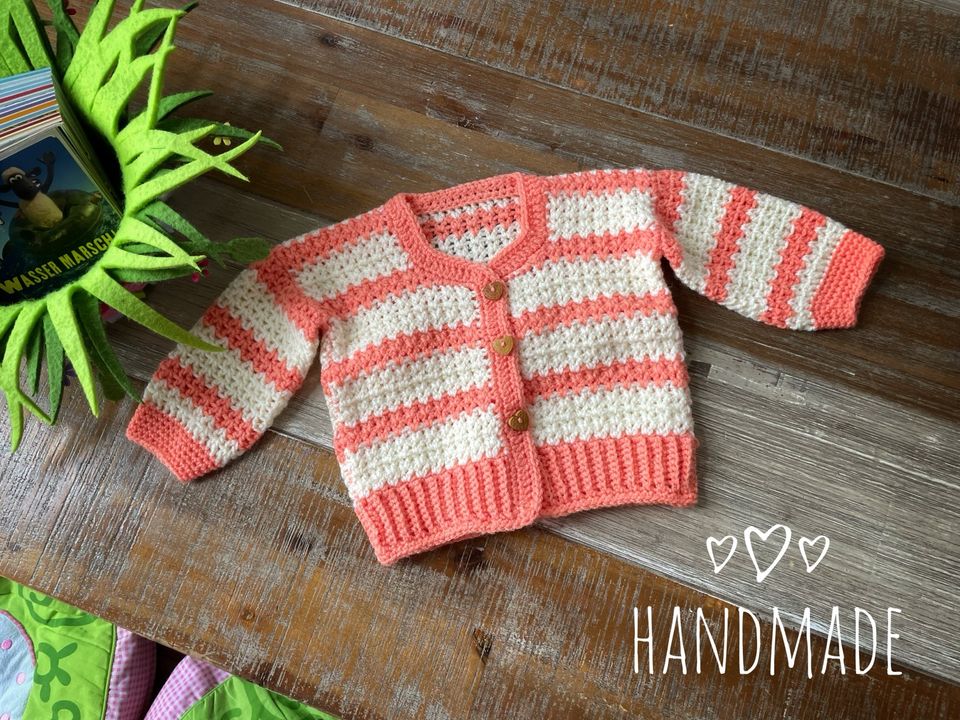 ♥️ Handmade ♥️ Häkel Jacke Strickjacke 62 ♥️NEU!♥️ in Schwieberdingen