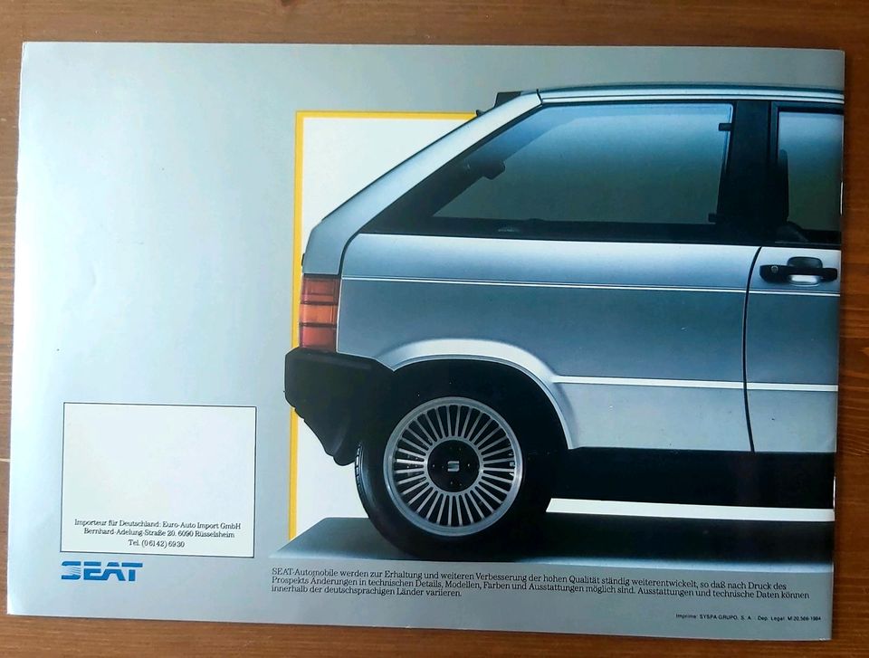 Prospekt + Preisliste Seat Ibiza 1984 in Hildesheim