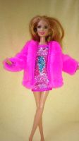 Barbie Puppen Kleidung 2tlg Fell Mantel Party Pailletten Kleid Brandenburg - Perleberg Vorschau