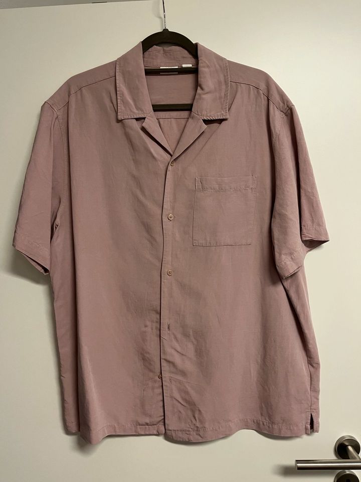 H&M x CHIMI Hemd Bowling Shirt rosa Gr. XL in Friedrichshafen