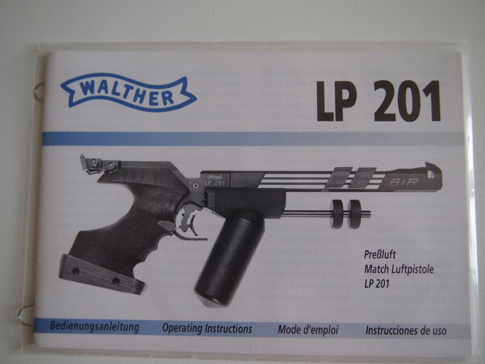 Bedienungsanleitung für die Luftpistole Walther LP 201 in Aachen