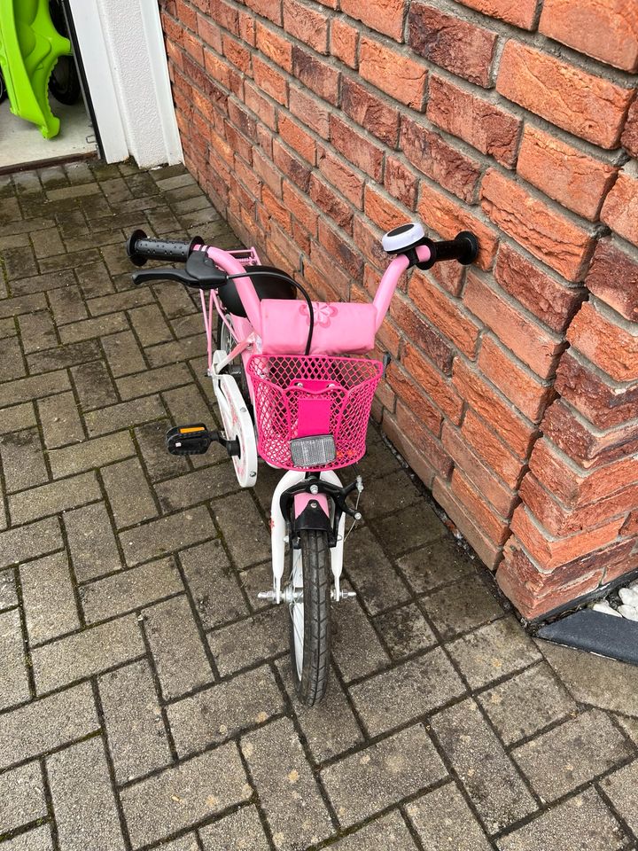 Fahrrad 14“ rosa/weiss Kinderfahrrad gebraucht in Niederkassel