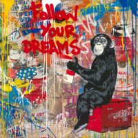 Black Friday! Affe Follow u dream Banksy 110x110 Leinwand/Pop Art München - Trudering-Riem Vorschau