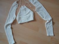 Shirt Häkel creme beige weiß Neckholder Schleife beach rückenfrei Niedersachsen - Lachendorf Vorschau
