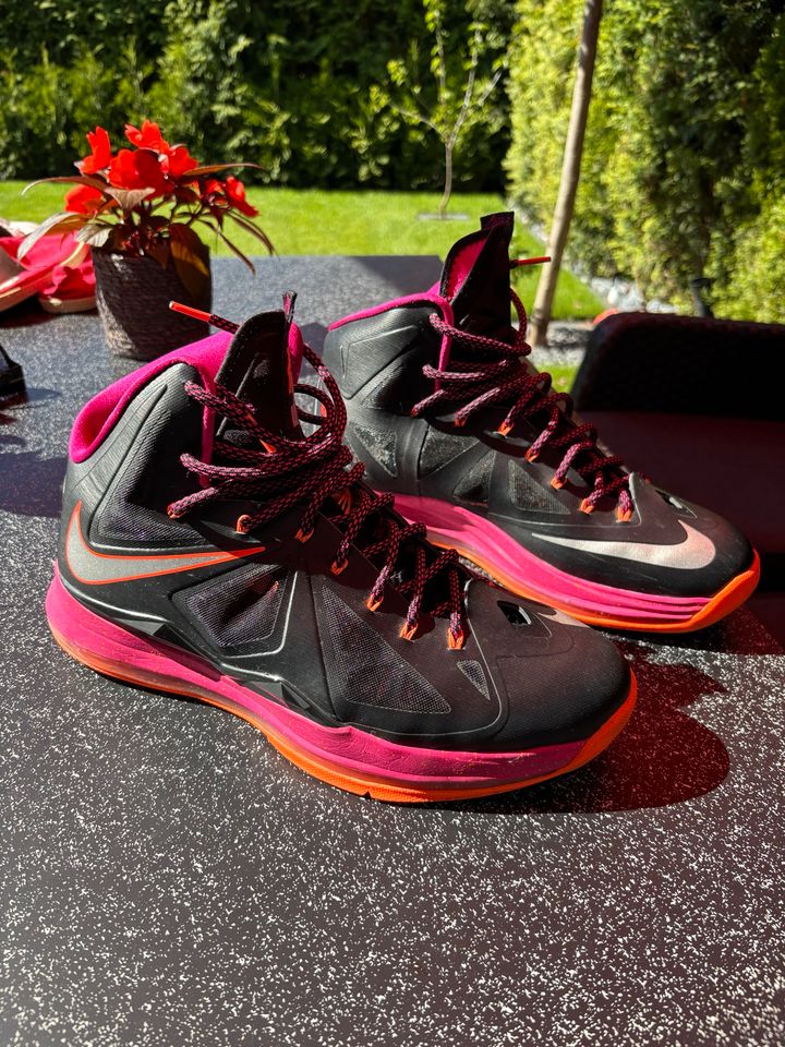 Nike original Le Bron Lebron X Rosa Orange Floridians James 47,5 in Ibbenbüren