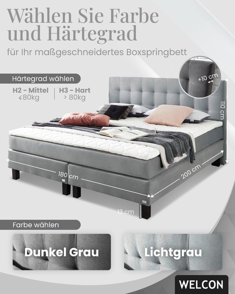 WELCON Rockstar® Boxspringbett 180x200 boxspringbettenshop24.de in Giesen