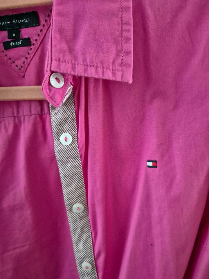 Tommy Hilfiger Damen Bluse Fitted Pink Fuchsia in Duisburg
