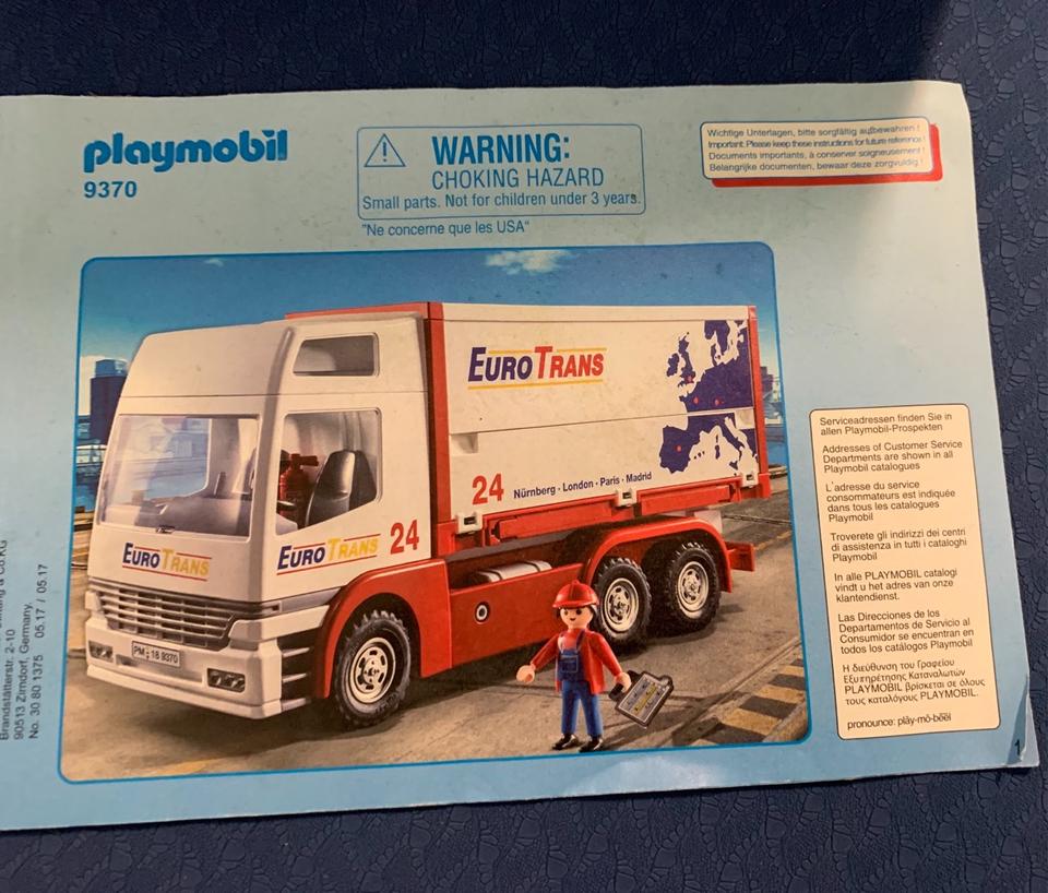 Playmobil 9370 eurotrans truck deals