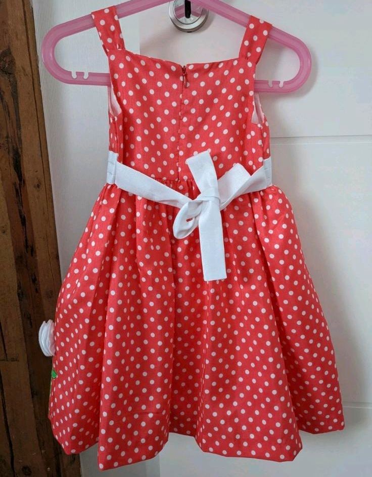 Mädchen Sommerkleid Kleid rot mit Tüll American Princess in Hasselfelde
