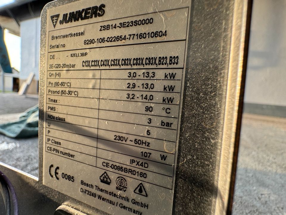 Junkers ZSB 14-3 E23 Gasbrennwerttherme in Recklinghausen
