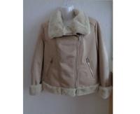 NEU Orsay Jacke 40 L Pilot Bikerjacke Fellimitat Kunstfell Beige Berlin - Rudow Vorschau
