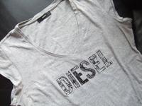 DIESEL T-Shirt grau Logo-Print glänzend 38 40 M L Nordrhein-Westfalen - Gelsenkirchen Vorschau
