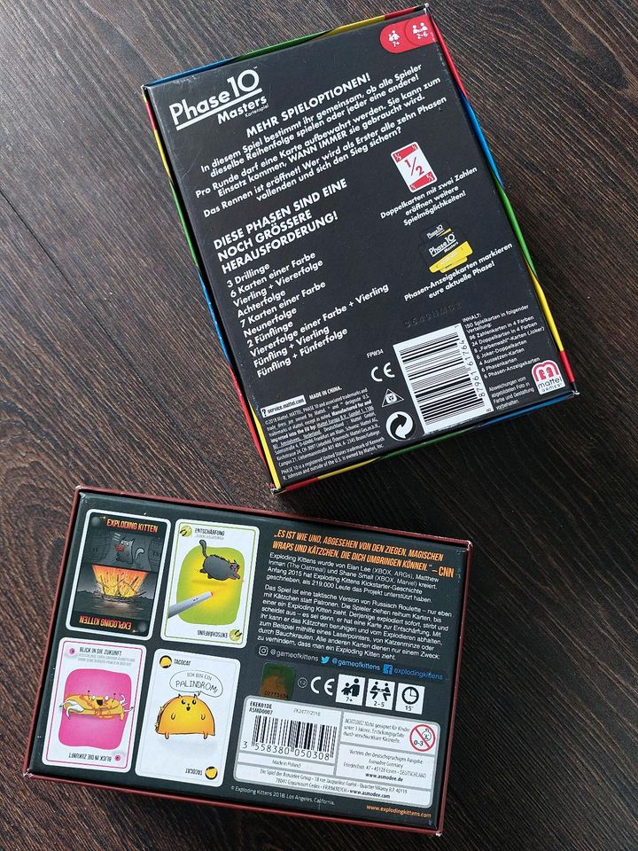 Exploding Kittens Deutsch & Phase 10 Masters Spiele Set in Hagen