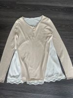 Stefanel Pullover beige weiss spitze Gr.S Schleswig-Holstein - Schwartbuck Vorschau