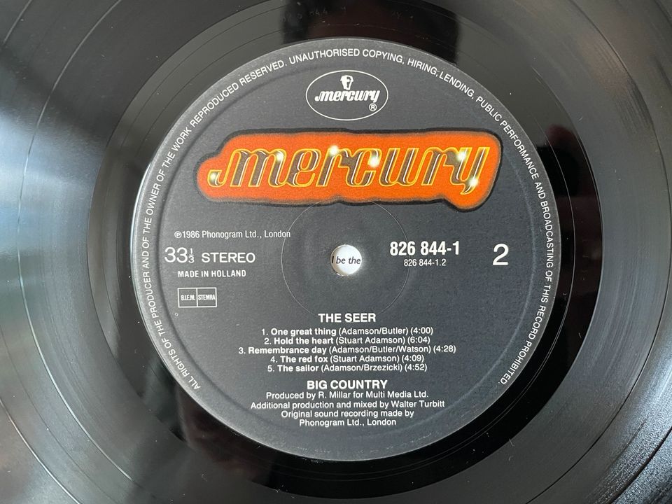 Big Country - The Seer LP Vinyl Schallplatte Rock in Hamburg