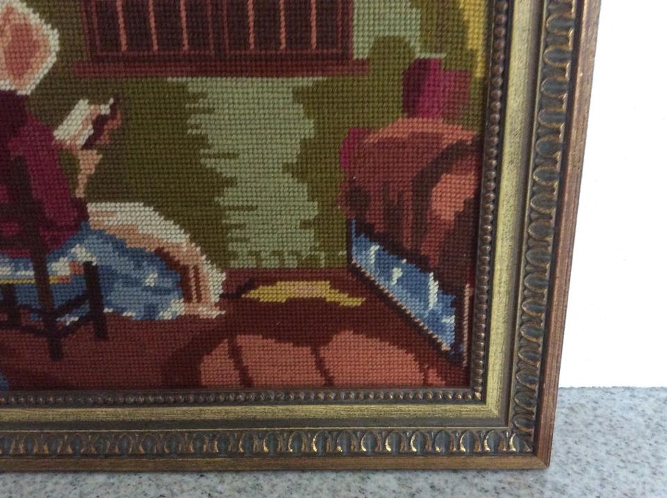 Gobelin, Gobelinbild, Stickbild Hanarbeit hochwertiger Rahmen in Lüneburg
