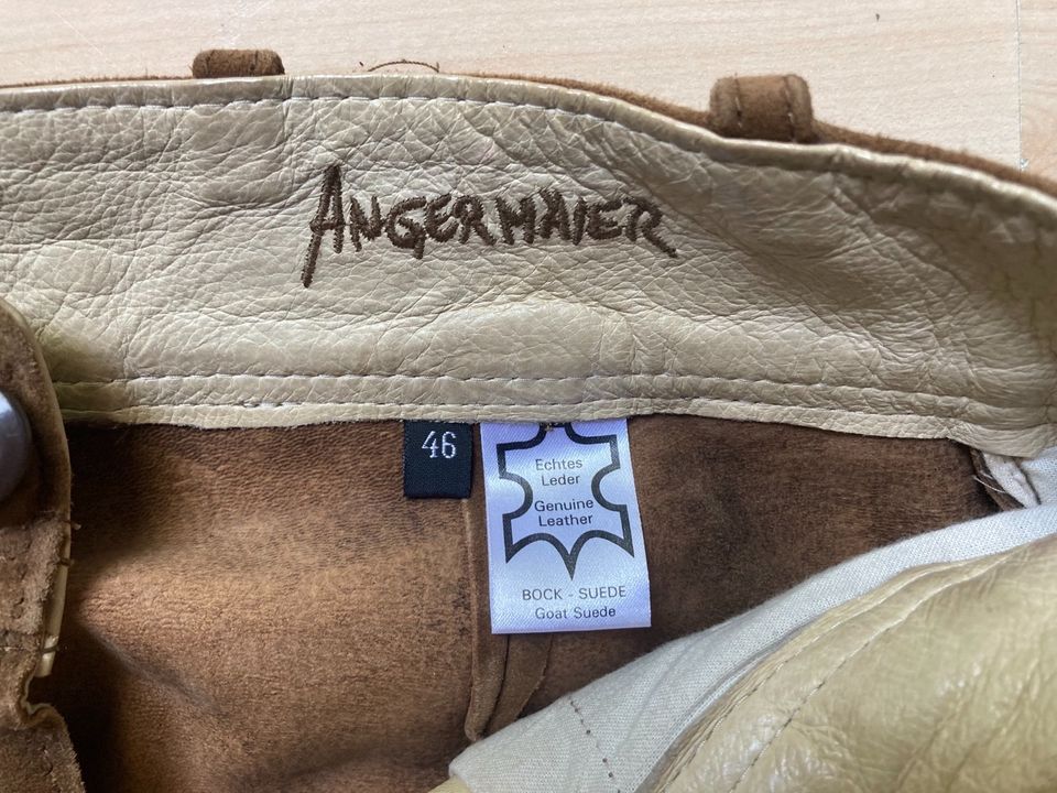 Lederhose 46 echt Leder Bock Angermaier Trachten in Markt Schwaben