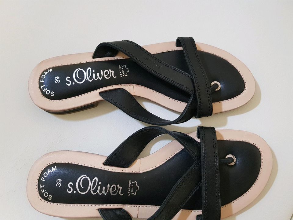 S.Oliver Flip Flops schwarz Gr. 38 - neu in Offenbach